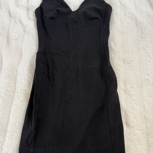 Piazza Sempione Strapless Black Dress